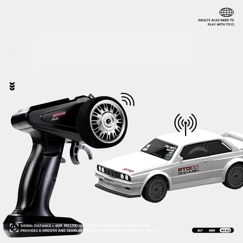 1:43 Scale RC Drift Car - Professional Palm-Sized Racing Model with LED Lights