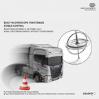 Toy truck with gyroscopic feature illustration on a white background