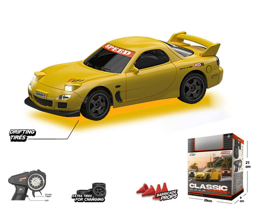 1:43 Scale RC Drift Car - Professional Palm-Sized Racing Model with LED Lights
