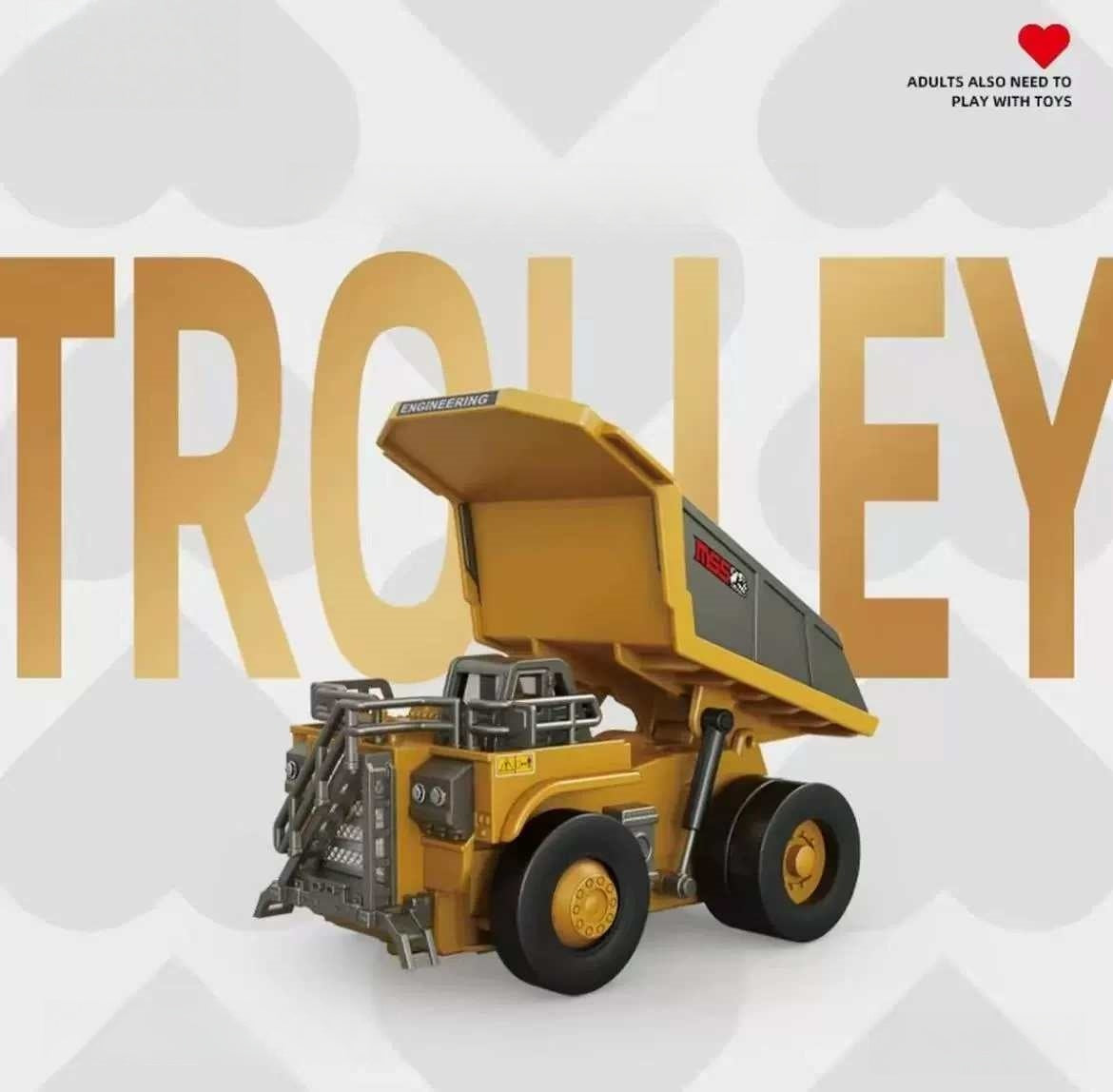 Mini Die-Cast Forklift & Excavator Engineering Vehicle Toy Set