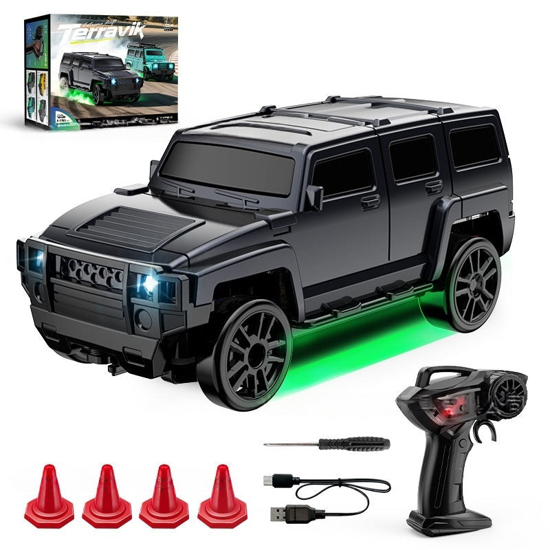 1:64 Full-Scale Acceleration Drift RC Car - Extreme Speed Mini Tabletop Racing Car with LED Lights