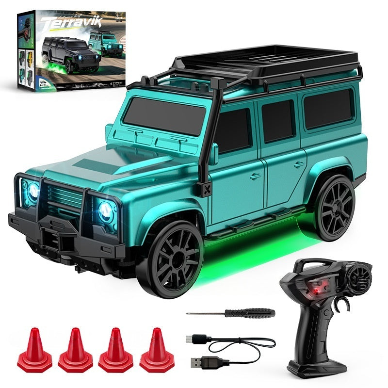 1:64 Full-Scale Acceleration Drift RC Car - Extreme Speed Mini Tabletop Racing Car with LED Lights